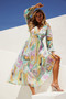 All Cloud Burst Midi Dress - Mint Multi | Sage and Paige AUS.