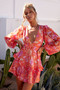 Morning Twist Mini Dress - Orange | Sage and Paige AUS.