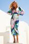 Joaquin Midi Dress - Pink Multi | Sage and Paige AUS.