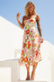 Jedda Midi Dress - Orange | Sage and Paige AUS.