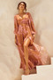 Botanical Blooms Maxi Dress - Tan | Sage and Paige AUS.