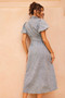 Amber Denim Midi Dress - Washed Blue | Sage and Paige AUS.