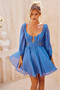 Like Honey Mini Dress - Blue | Sage and Paige AUS.