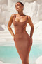 Sandre Midi Dress - Tan | Sage and Paige AUS.