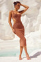 Sandre Midi Dress - Tan | Sage and Paige AUS.