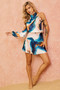 Seaside Mini Dress - Blue Multi | Sage and Paige AUS.