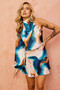 Seaside Mini Dress - Blue Multi | Sage and Paige AUS.