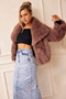 Dreaming Of Travel Faux Fur Jacket - Mocha | Sage and Paige AUS.