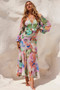 Fine Sweet Maxi Dress - Mint Multi | Sage and Paige AUS.