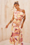 Late Matching Midi Dress - Rust Multi | Sage and Paige AUS.