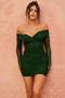 Into The Nights Mini Dress - Forest Green | Sage and Paige AUS.