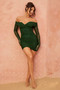 Into The Nights Mini Dress - Forest Green | Sage and Paige AUS.