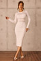 Risk Taker Knit Midi Dress - White