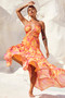 Dreamy Sun Maxi Dress - Orange Multi | Sage and Paige AUS.