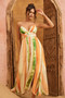 Plans For Summer Maxi Dress - Orange Multi | Sage and Paige AUS.