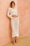 Flora Film Crochet Midi Skirt - White | Sage and Paige AUS.