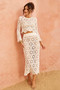 Flora Film Crochet Midi Skirt - White | Sage and Paige AUS.