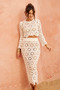 Flora Film Crochet Midi Skirt - White | Sage and Paige AUS.