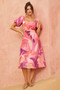 Art Of Bloom Midi Dress - Pink | Sage and Paige AUS.
