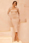 Portia Knit Midi Dress - Camel | Sage and Paige AUS.