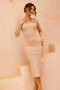 Portia Knit Midi Dress - Camel | Sage and Paige AUS.
