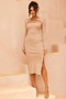 Portia Knit Midi Dress - Camel | Sage and Paige AUS.