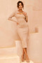 Portia Knit Midi Dress - Camel | Sage and Paige AUS.