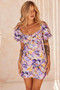 Alora Mini Dress - Purple Multi | Sage and Paige AUS.