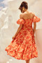 Betty's Garden Midi Dress - Orange Multi | Sage and Paige AUS.