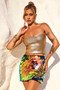 Gilded Shimmy Mini Skirt - Orange Multi | Sage and Paige AUS.