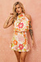Romance Mini Dress - Orange Multi | Sage and Paige AUS.