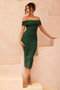 As If Knit Midi Dress - Forest Green | Sage and Paige AUS.