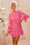 Look Into The Sun Mini Dress - Hot Pink | Sage and Paige AUS.