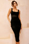 Lily Rose Midi Dress - Black | Sage and Paige AUS.