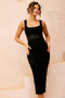 Lily Rose Midi Dress - Black | Sage and Paige AUS.