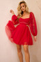 Saint Malo Mini Dress - Red | Sage and Paige AUS.