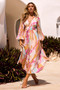 All Cloud Burst Midi Dress - Pink Multi | Sage and Paige AUS.