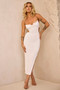Stacked Up Midi Dress - White | Sage and Paige AUS.