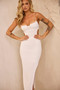 Stacked Up Midi Dress - White | Sage and Paige AUS.