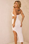 Stacked Up Midi Dress - White | Sage and Paige AUS.