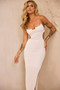 Stacked Up Midi Dress - White | Sage and Paige AUS.