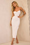 Stacked Up Midi Dress - White | Sage and Paige AUS.