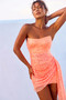 Art Of Love Mini Dress - Neon Orange | Sage and Paige AUS.
