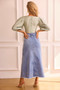 Back As You Are Denim Skirt - Washed Blue | Sage and Paige AUS.