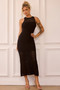 Butterfly Effect Knit Midi Dress - Black | Sage and Paige AUS.