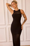 Butterfly Effect Knit Midi Dress - Black | Sage and Paige AUS.