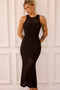 Butterfly Effect Knit Midi Dress - Black | Sage and Paige AUS.