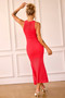 Butterfly Effect Knit Midi Dress - Red | Sage and Paige AUS.