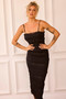 The Lineup Midi Dress - Black | Sage and Paige AUS.