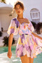 Look My Way Mini Dress - Purple Multi | Sage and Paige AUS.